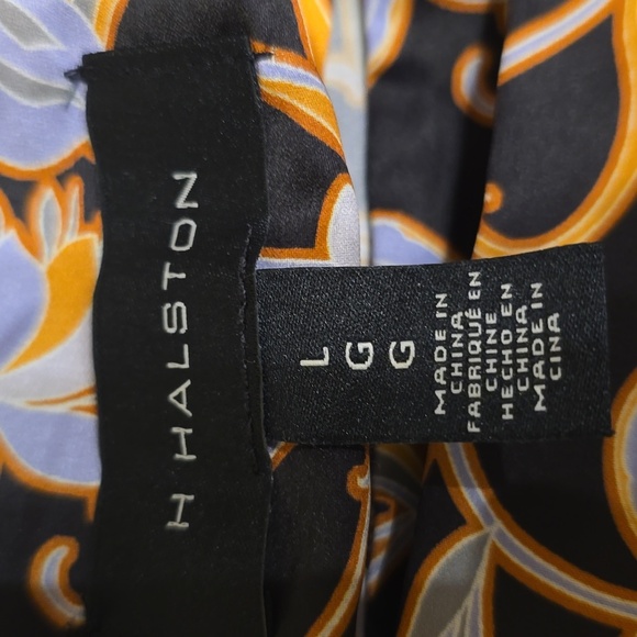 Halston Heritage Black and Orange Floral Wrap Skirt - Picture 2 of 16